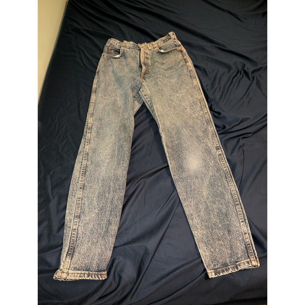 vintage CHIC women's size 13 High Wasted Acid Washed Tapered Denim Mom Jeans USA